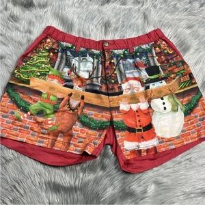 Chubbies Red Santa Christmas Drinking Shorts Size XL
